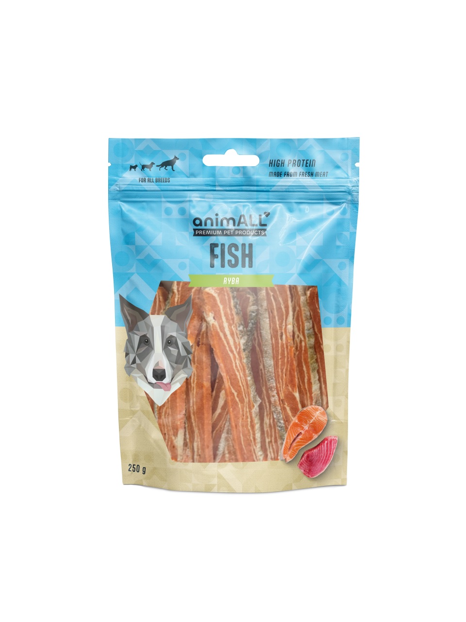 animALL Lososové plátky s kůží a kuřecím 250g