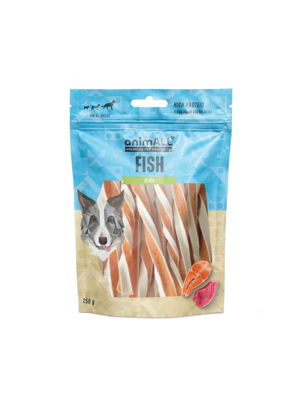 animALL Kroucený lososový sendvič 250g