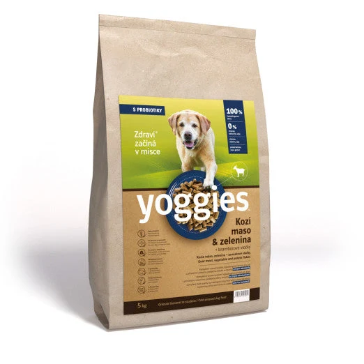 Yoggies granule Kozí maso & zelenina 5 kg – kozí se zeleninou a bramborovými vločkami