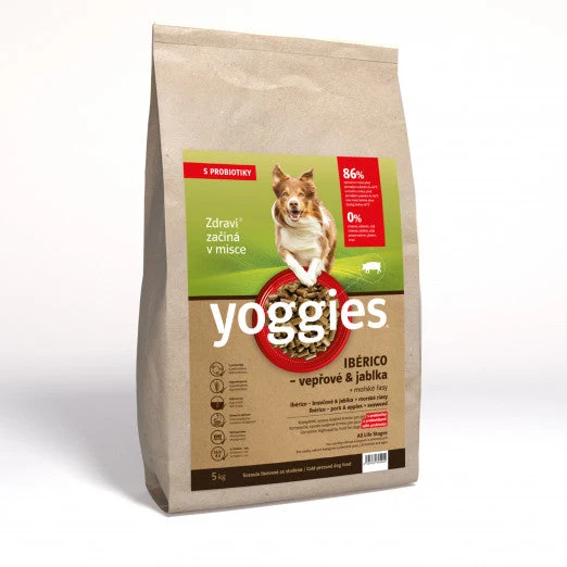 Yoggies Ibérico vepřové maso s jablky, granule 5 kg