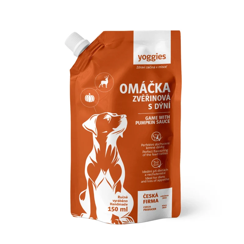 Yoggies Zvěřinová omáčka s dýní 150 ml