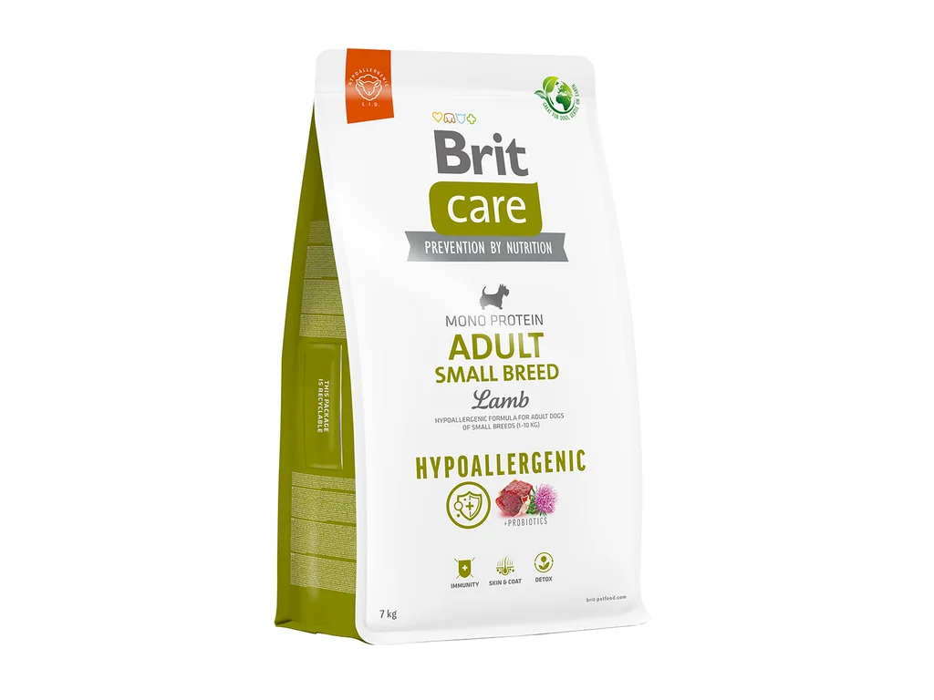 Brit Care granule pro dospělé psy malých plemen, jehněčí a rýže (Adult Small Breed Lamb) 7kg
