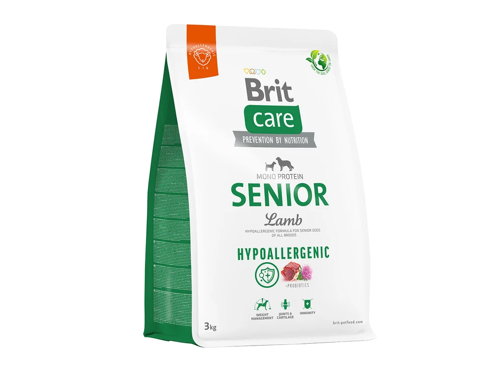 Brit Care granule pro starší psy, jehněčí a rýže (Senior Lamb) 3kg