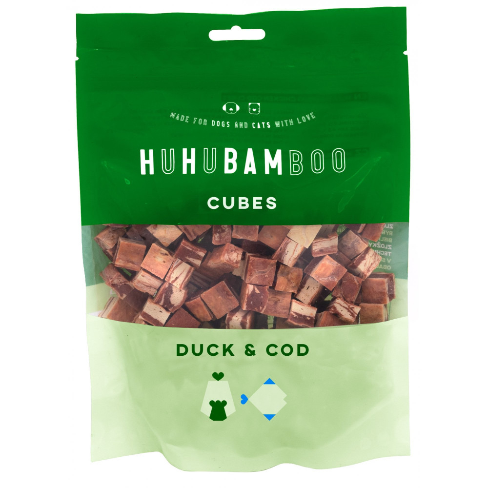 HUHU kostky s kachním a treskou 250 g