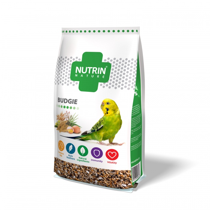 NUTRIN Nature Andulka 1000 g – kompletní krmivo pro andulky, semena s obilovinami a ovocem