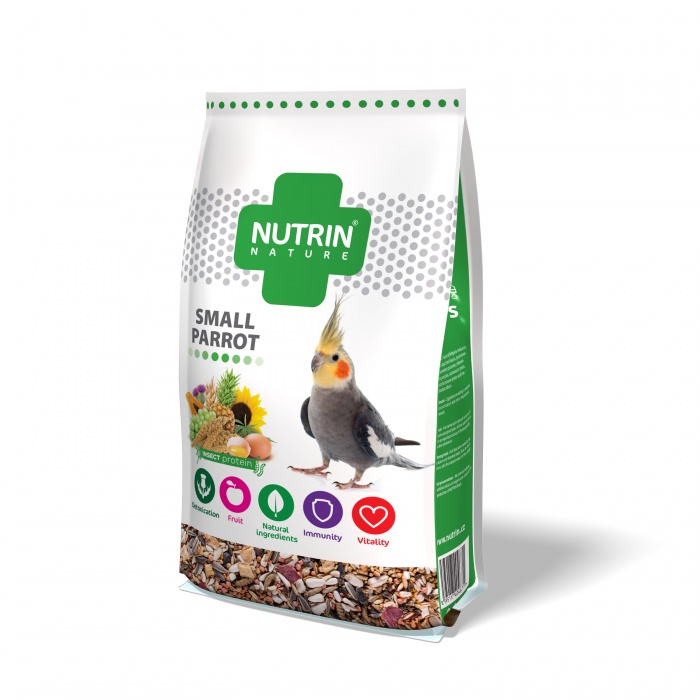 NUTRIN Nature Malý papoušek 1000 g – kompletní krmivo pro malé papoušky, semena s ovocem