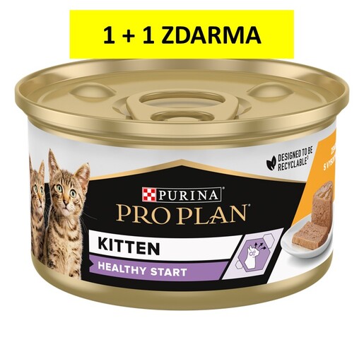 Pro Plan Cat Kitten Healthy Start 85 g – paštiková konzerva pro koťata, kuřecí