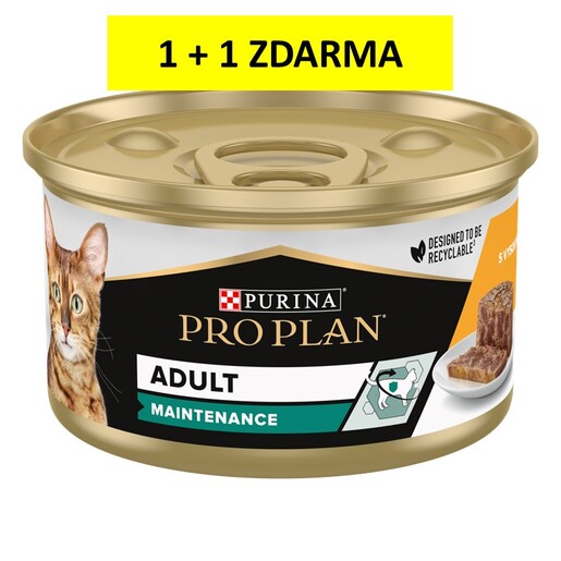 Pro Plan Cat Adult Maintenance 85 g – konzerva pro dospělé kočky, kuře v paštice