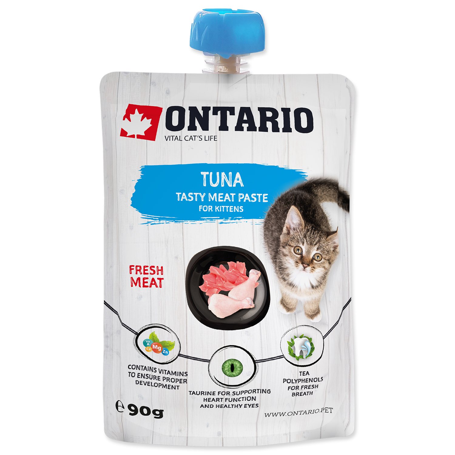 Pasta Ontario Kitten Tuna Fresh Meat Paste 90 g – jemná pochoutka pro koťata
