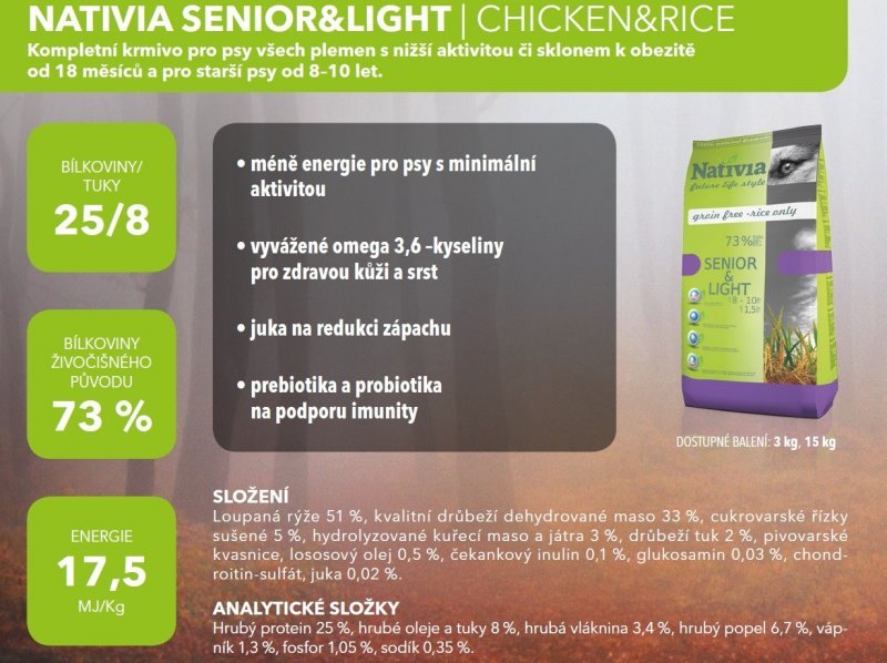 Nativia Senior&Light 3kg