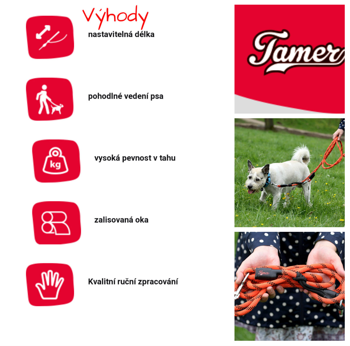 Vodítko TAMER s posuvným systémem - 4m (8-50kg) mix