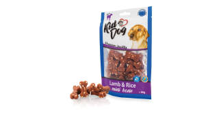 KidDog jehněčí maso s rýží MINI kostičky 80 g