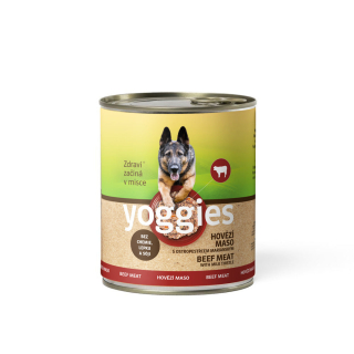 Yoggies hovězí konzerva s ostropestřcem mariánským 800 g