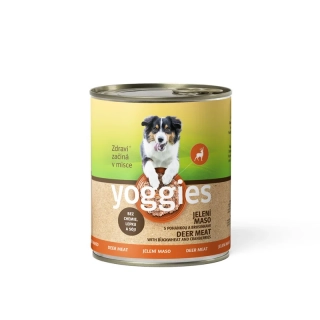 Yoggies jelení konzerva s pohankou a brusinkami 800 g