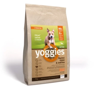 Yoggies granule Active Kachní & zvěřina 5 kg – granule pro aktivní psy