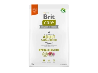 Brit Care granule pro dospělé psy malých plemen, jehněčí a rýže (Adult Small Breed Lamb) 1kg