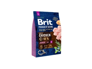 Brit Premium by Nature Junior S 3 kg – granule pro štěňata malých plemen, kuřecí