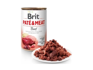 Brit konzerva pro psy, hovězí kousky masa v paštice (Paté & Meat Beef) 800g