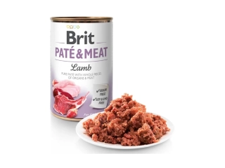Brit konzerva pro psy, jehněčí kousky masa v paštice (Paté & Meat Lamb) 800g