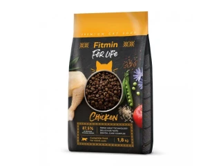 Fitmin For Life Adult Chicken 1,8 kg – granule pro dospělé kočky, kuřecí