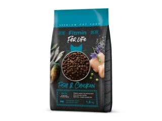 Fitmin For Life Fish And Chicken 1,8 kg – granule pro dospělé kočky, sleď s kuřecím