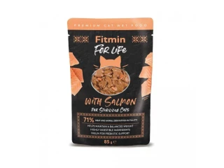 Fitmin For Life Lososová kapsička pro kastrované kočky 85 g