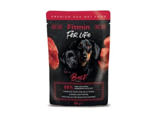 Fitmin For Life Hovězí kapsička pro štěňata a dospělé psy s inulinem 85 g