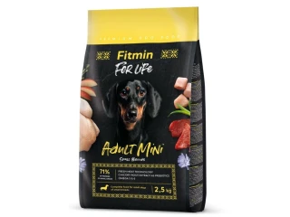Fitmin For Life Mini 2,5 kg – granule pro dospělé psy malých plemen, drůbeží s vepřovým a hovězím