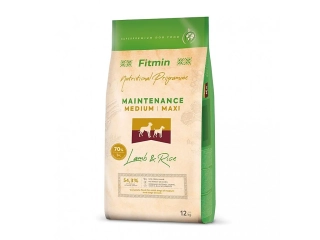 Fitmin Medium Maxi Lamb & Rice 12 kg – granule pro psy středních a velkých plemen, jehněčí s rýží