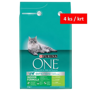 Purina ONE BIFENSIS Indoor 3 kg – granule pro kočky žijící v bytě, krůta s celozrnnými obilovinami