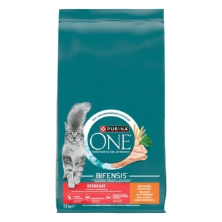 Purina ONE BIFENSIS Sterilised 7,5 kg – granule pro kastrované kočky, kuře s pšenicí
