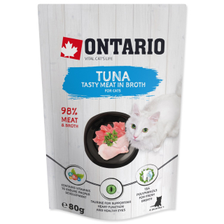 Ontario Tuna in Broth 80 g – kapsička pro kočky
