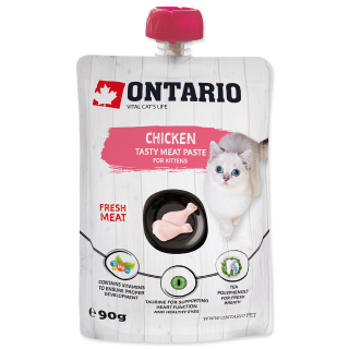 Pasta Ontario Kitten Chicken Fresh Meat Paste 90 g – jemná pochoutka pro koťata, kuřecí maso