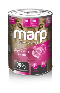 Marp Variety Single Turkey krůta 400 g – monoproteinová konzerva pro psy, krůtí maso