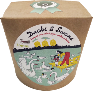Apetit Ducks & Swans 110 g – krmivo pro volně žijící kachny, labutě a husy, plovoucí granule s kukuřicí a rybí moučkou