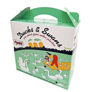 Apetit Ducks & Swans 500 g – krmivo pro volně žijící kachny, labutě a husy, plovoucí granule s kukuřicí a rybí moučkou
