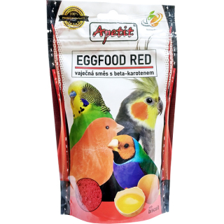 Apetit Eggfood Red 150 g – vaječná směs s beta-karotenem pro červené kanáry a ptáky s červeným peřím