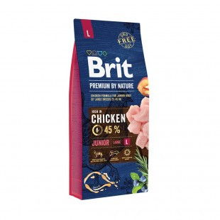 Brit Premium by Nature Junior L 15 kg – granule pro štěňata velkých plemen