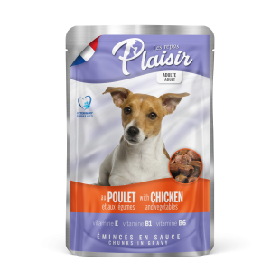 Plaisir dog kapsička kuřecí se zeleninou 100 g – pro dospělé psy