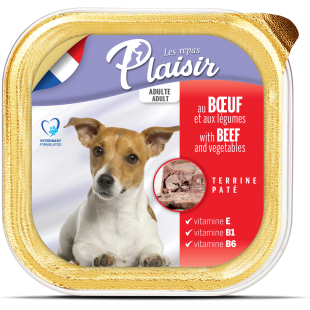 Plaisir dog vanička hovězí 300 g – pro dospělé psy