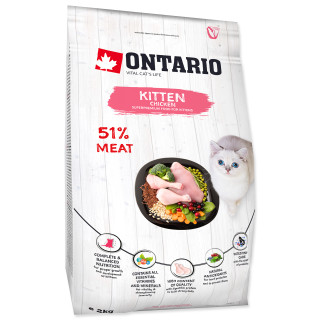 Ontario Kitten Chicken 2 kg – granule pro koťata, kuřecí