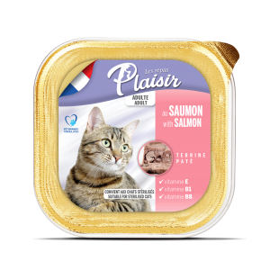 Plaisir cat vanička s lososem 100 g – pro kastrované kočky
