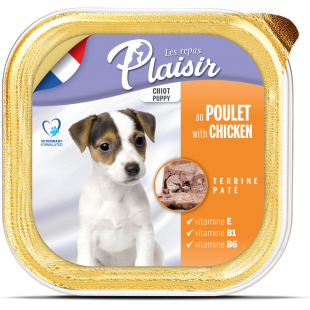 Plaisir dog vanička Puppy s kuřecím 300 g – paštika pro štěňata