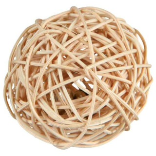 TRIXIE Proutěný míček s rolničkou 4 cm – pro malé hlodavce
