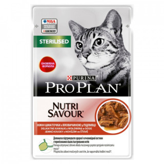 PRO PLAN Sterilised kapsička hovězí 85 g – pro kastrované kočky