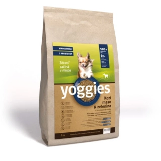 Yoggies minigranule Kozí maso & zelenina 5 kg – kozí se zeleninou a bramborovými vločkami